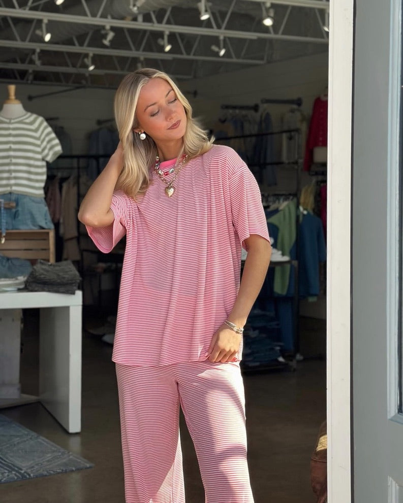 Bubblegum Pink Striped set