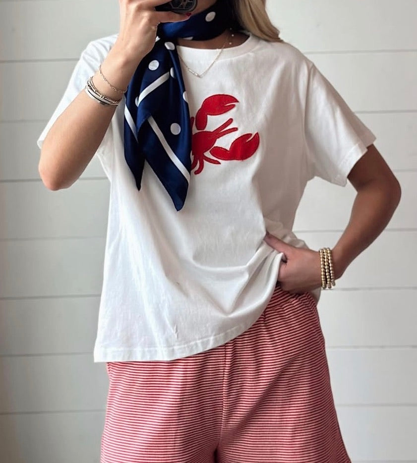 Maine Lobster top - White