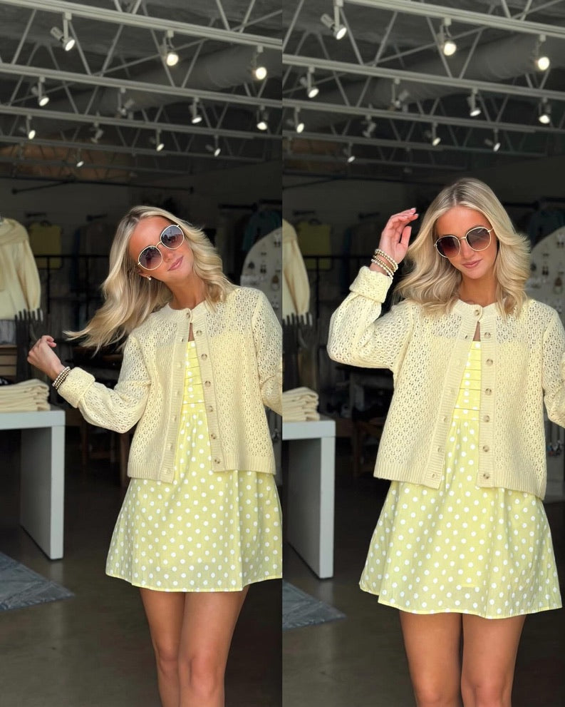 Yellow Polka Dot Mini dress