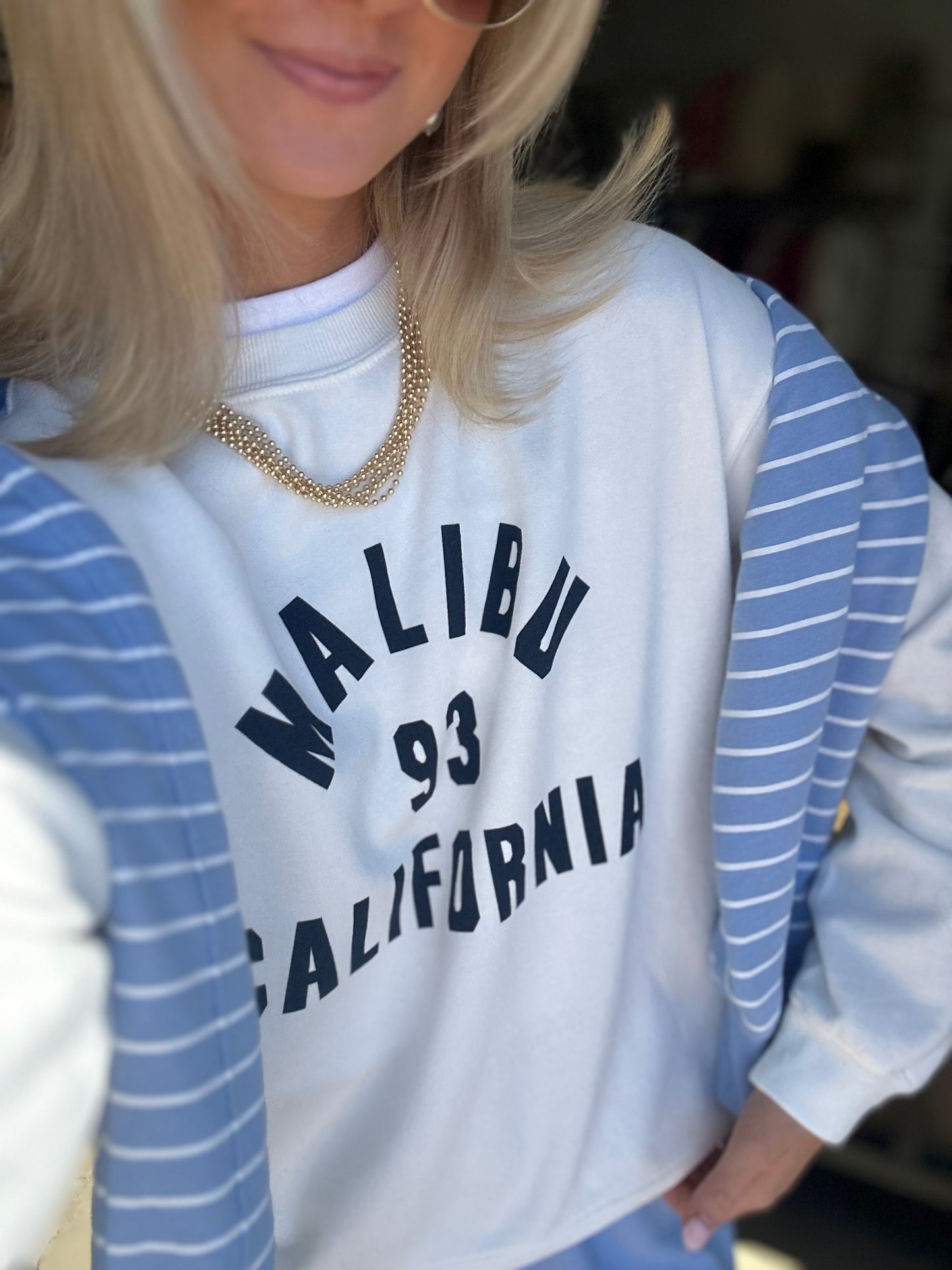 Malibu Boyfriend sweatshirt - Sea Salt