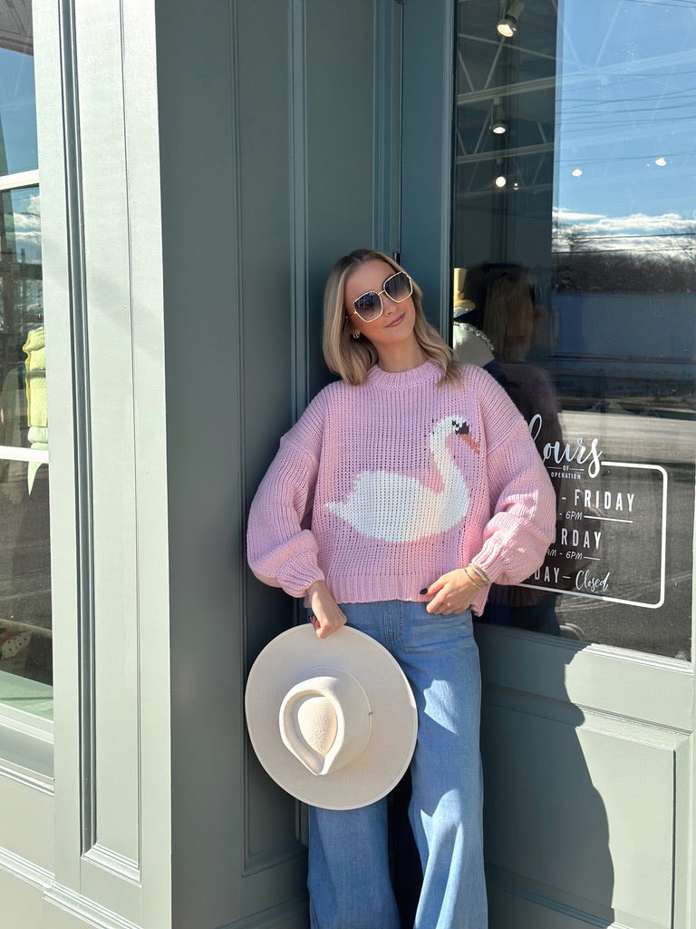 Pink Swan sweater