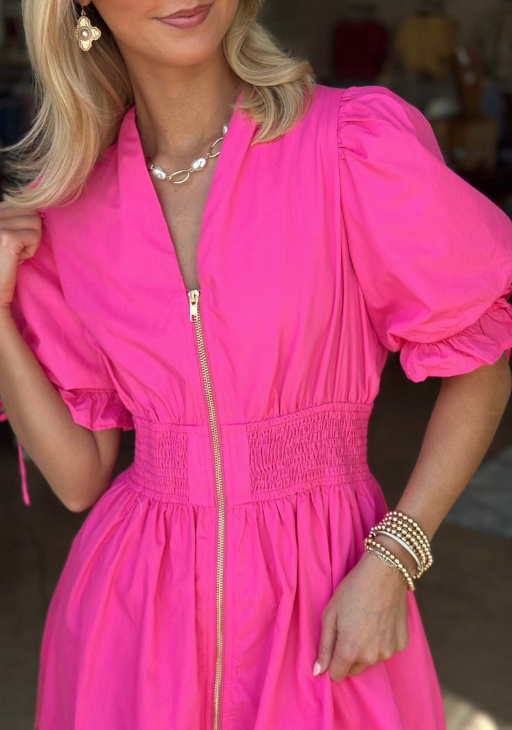 Barbie Pink Zipper dress