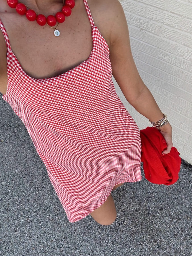Red Gingham Tennis dress