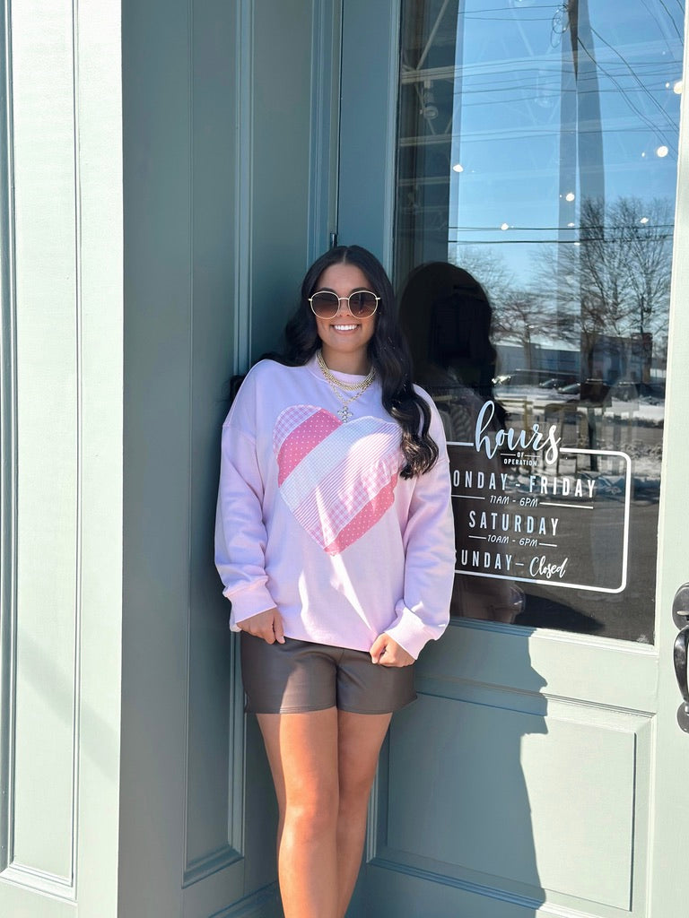 Patchwork Heart sweatshirt
