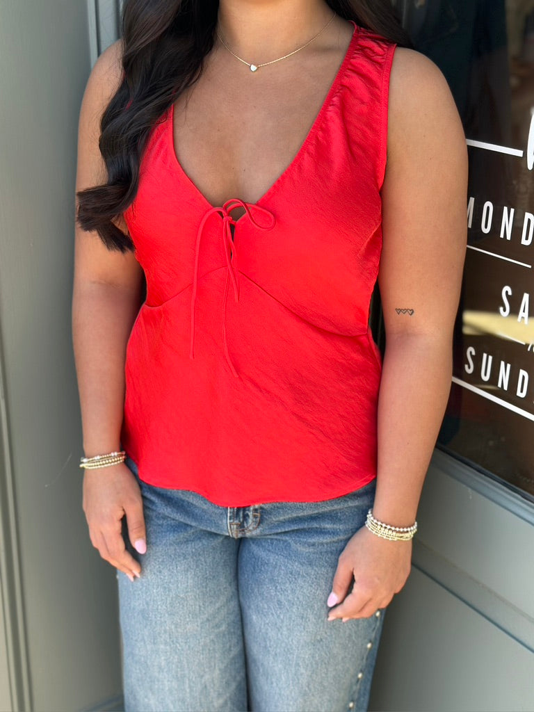 Luana Kiss Me Red top
