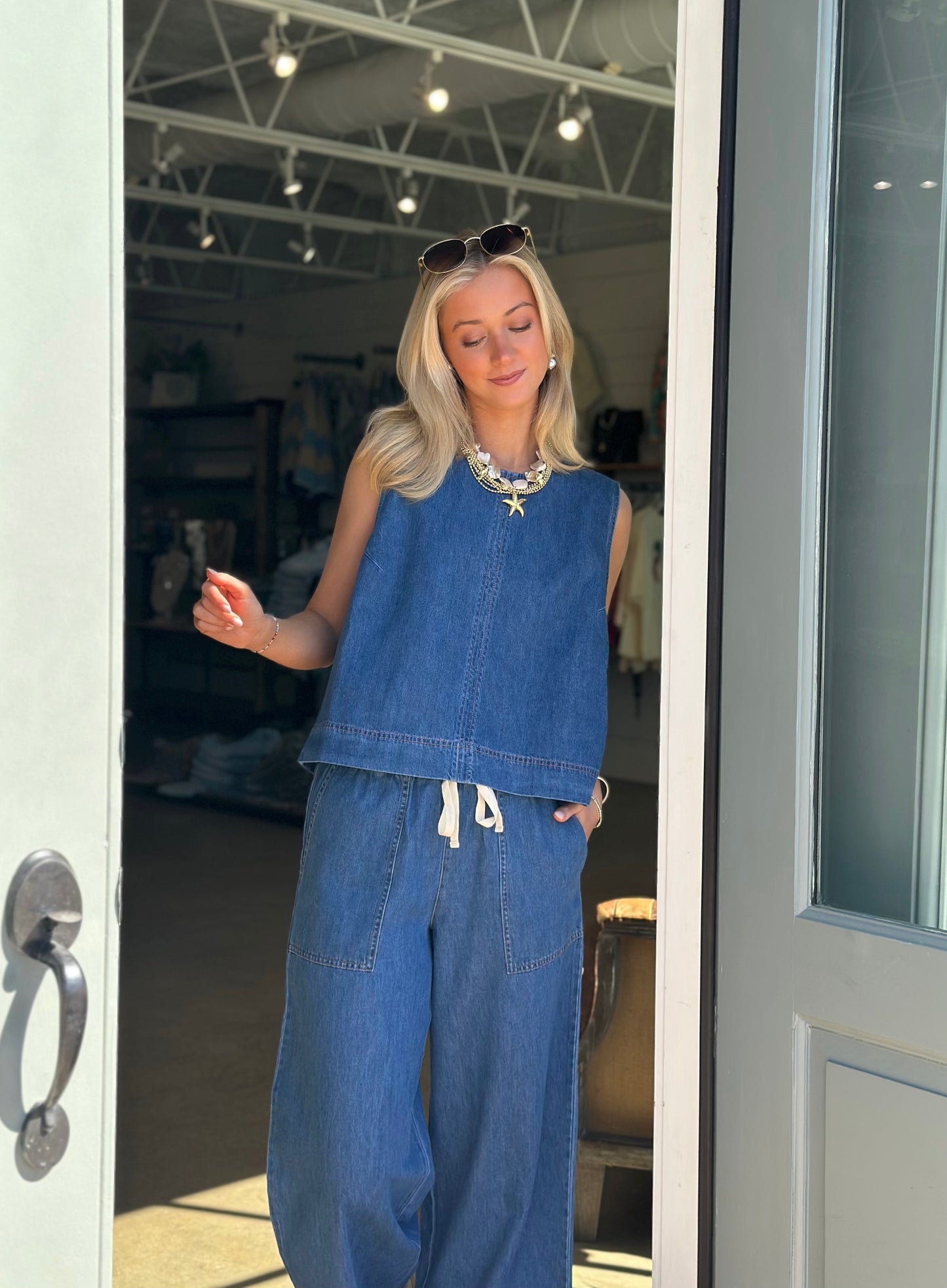 Sun Seeker Denim tank