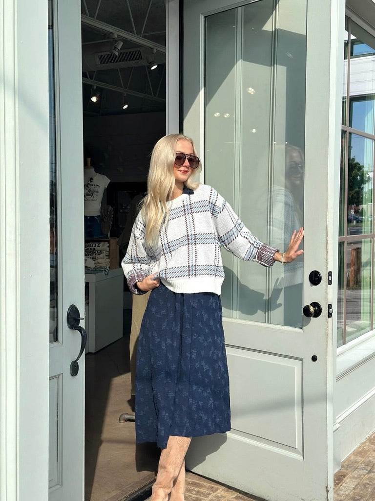 Junction Plaid Sweater top