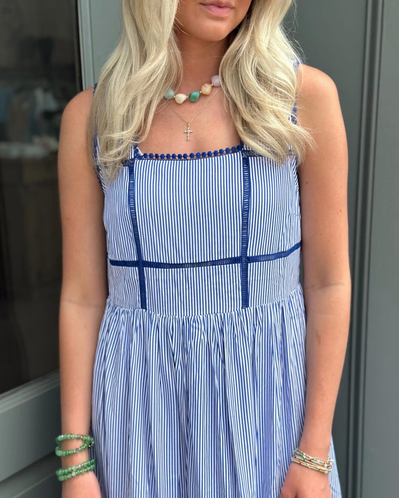 Navy Adrianna Maxi dress