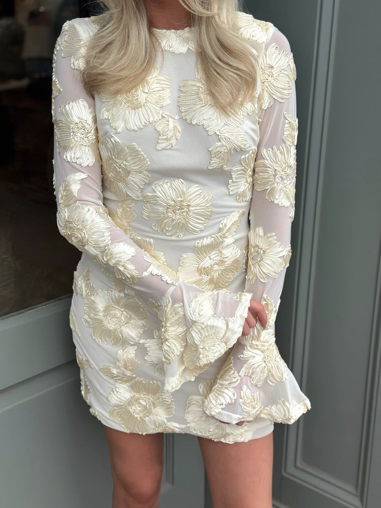 Bell Sleeve Mini dress - Ivory