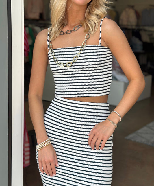 Caffari Stripe Tube top - Eclipse