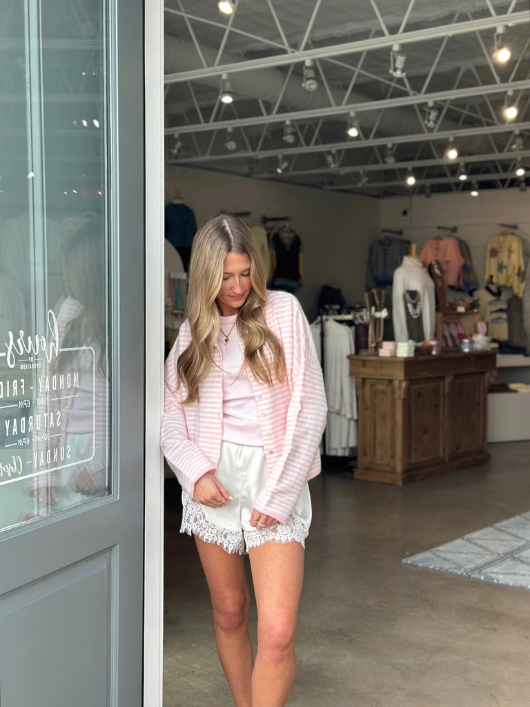 Piper Cardigan top - Light Pink