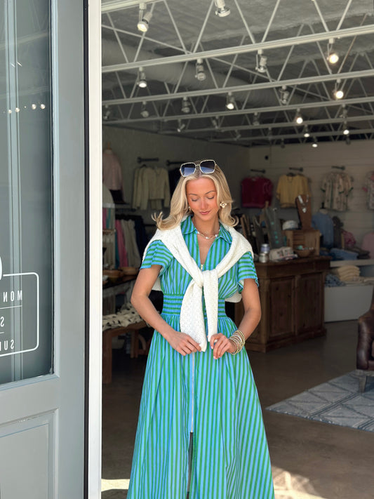 Tana Striped Zipper dress