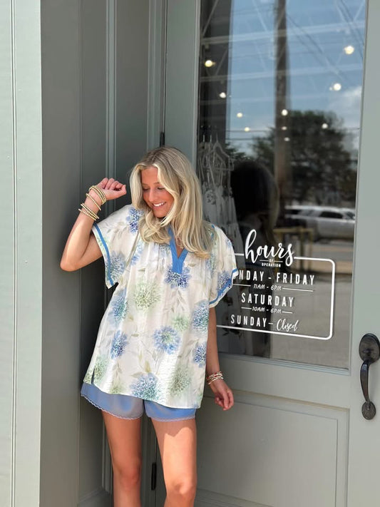 Haven Blue and Green top