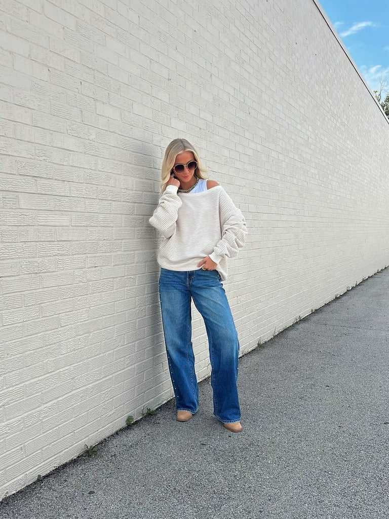 Neutral Off the Shoulder top