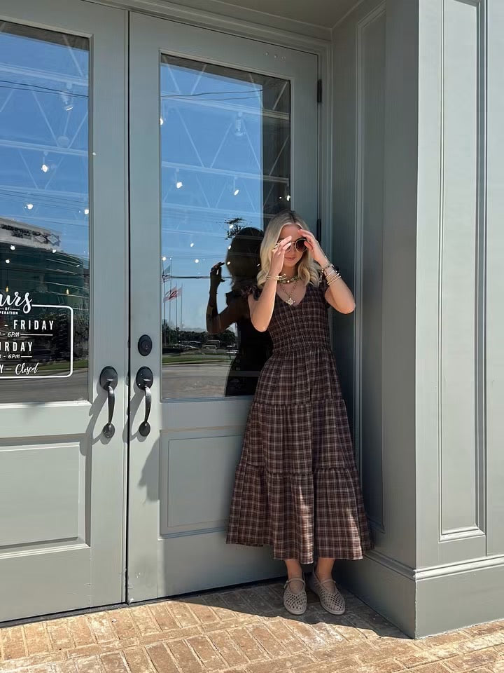 Fall Plaid Midi dress