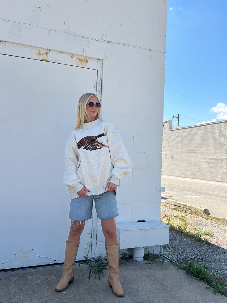 Embroidered Mallard sweatshirt