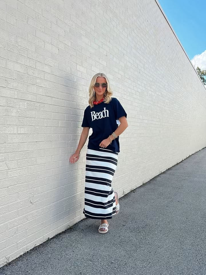 Beach Contrast Boyfriend tee