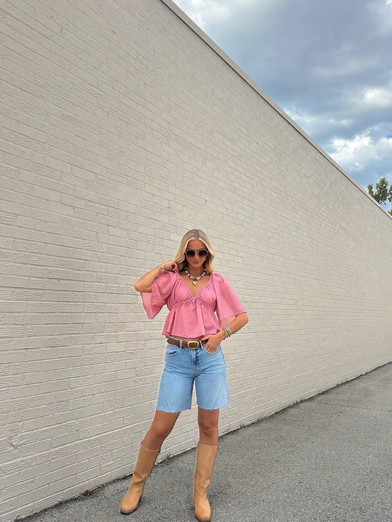 Polka Dot V-Neck top