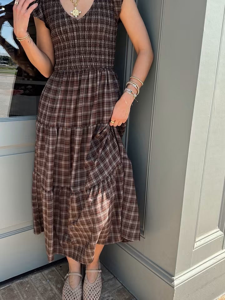 Fall Plaid Midi dress