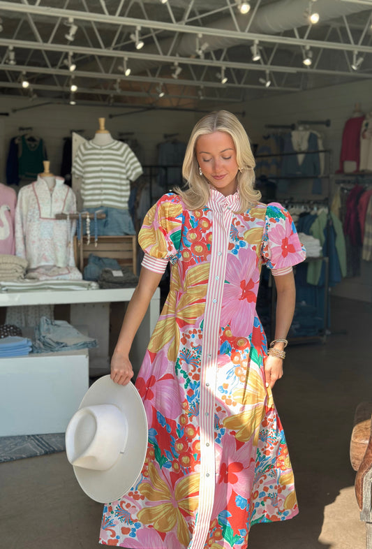 Fancy Pink Floral dress