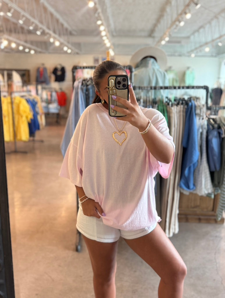Pink Basic Oversized top