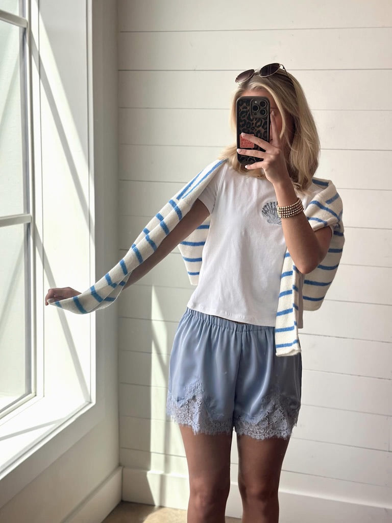 Shell Embroidered top