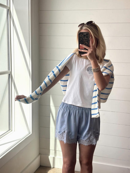 Shell Embroidered top