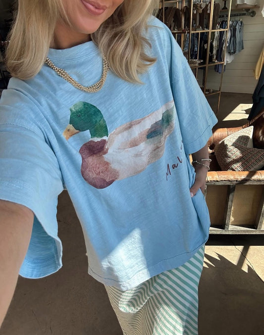 Mallard Oversized Tee - Blue
