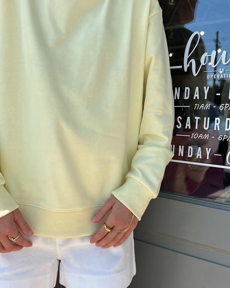 Yellow Mockneck sweatshirt