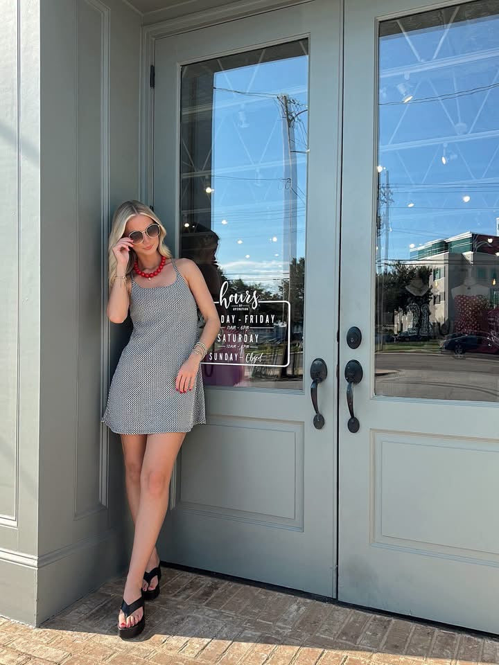 Black Gingham Tennis dress