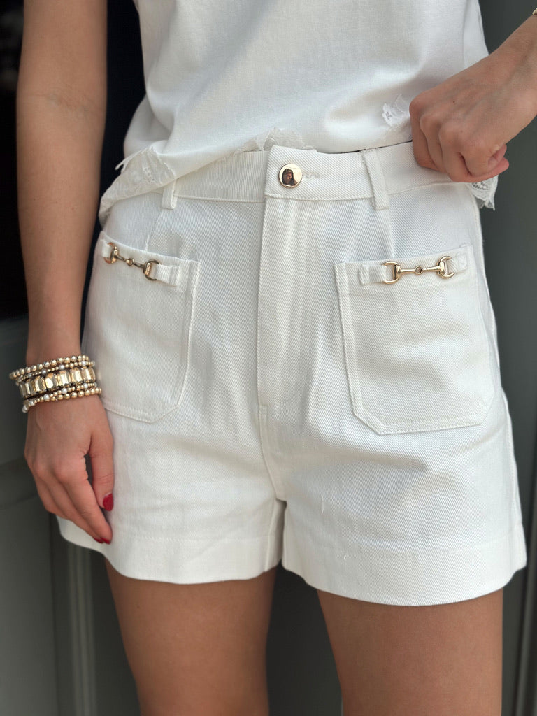 Horse Bit White short