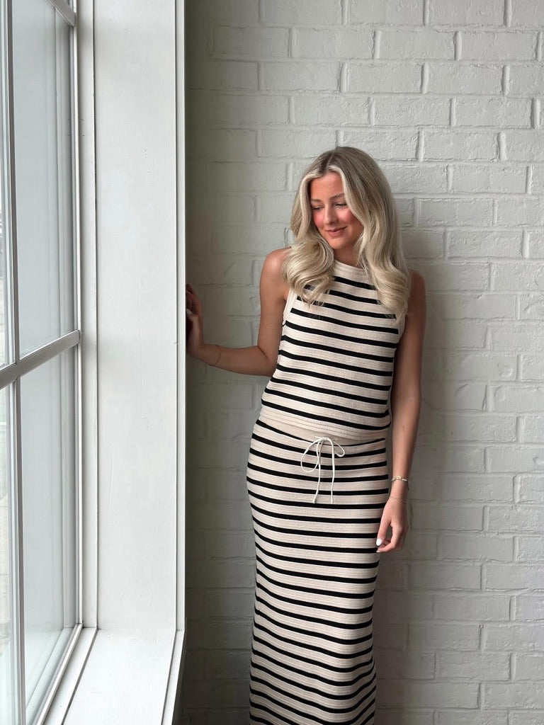 Emori Striped skirt - Natural