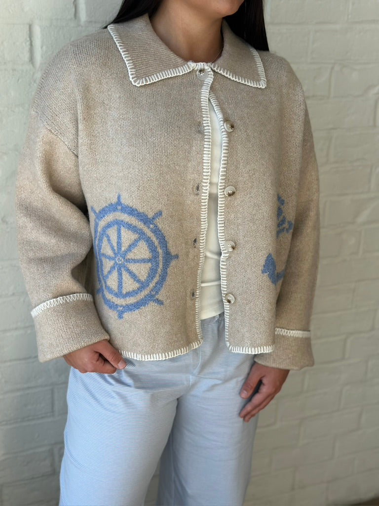 Sail Away Stitched cardigan