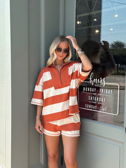 People Pleaser Set- Burnt Orange/Oat