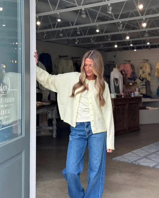 Piper Cardigan top - Yellow