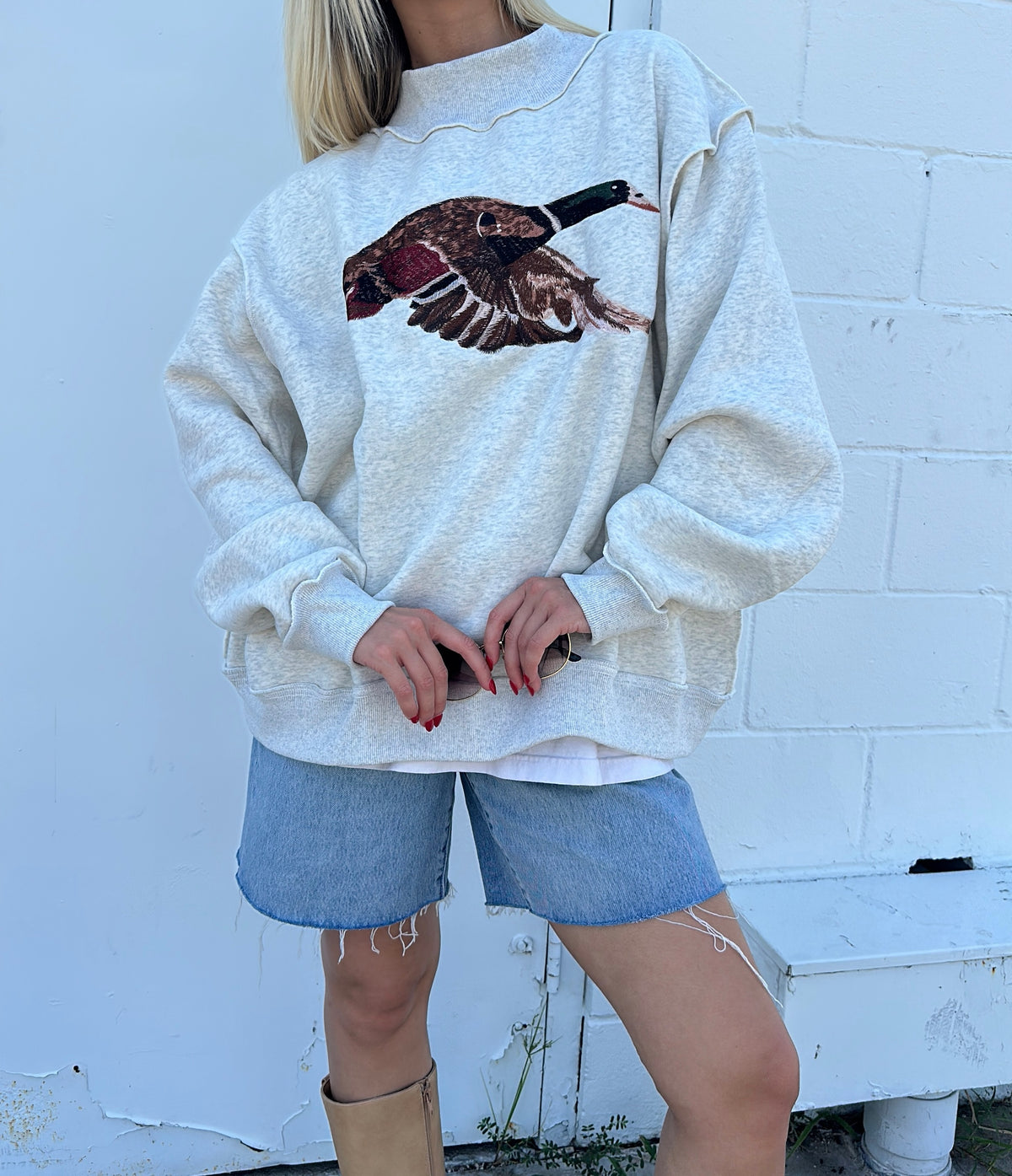 Embroidered Mallard sweatshirt