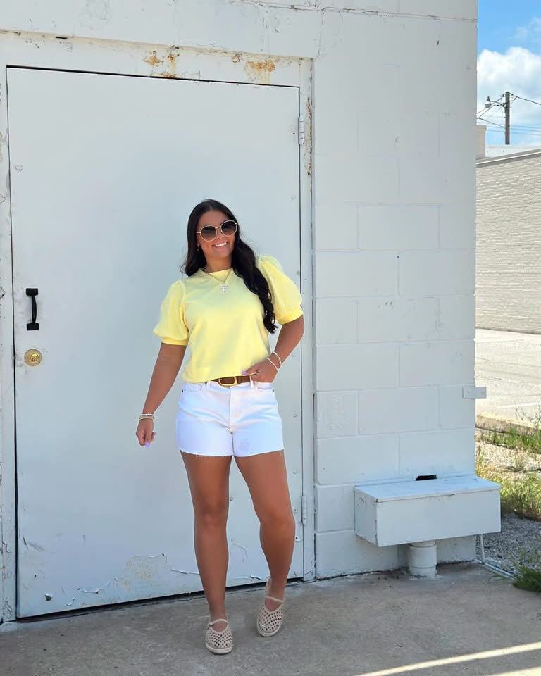 Puff Sleeve top - Yellow
