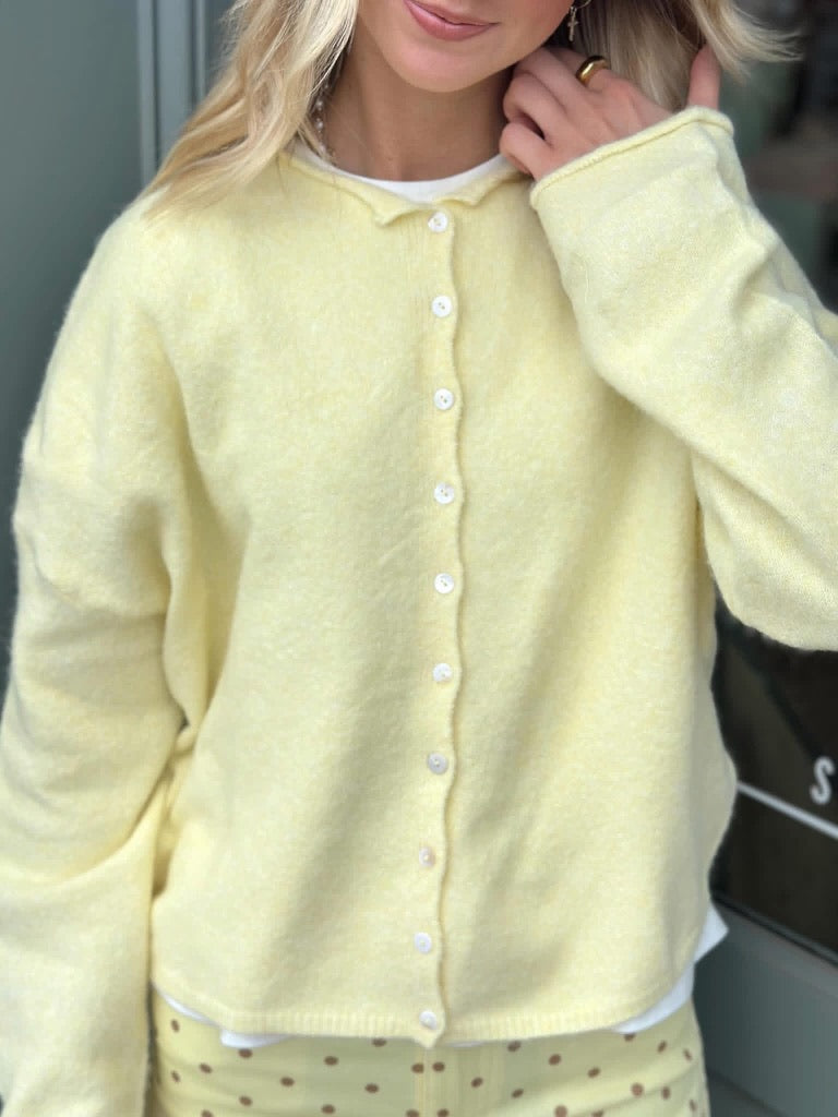 Piper Cardigan top - Solid Yellow