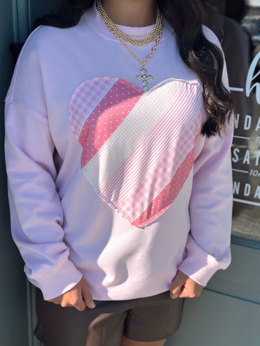 Patchwork Heart sweatshirt