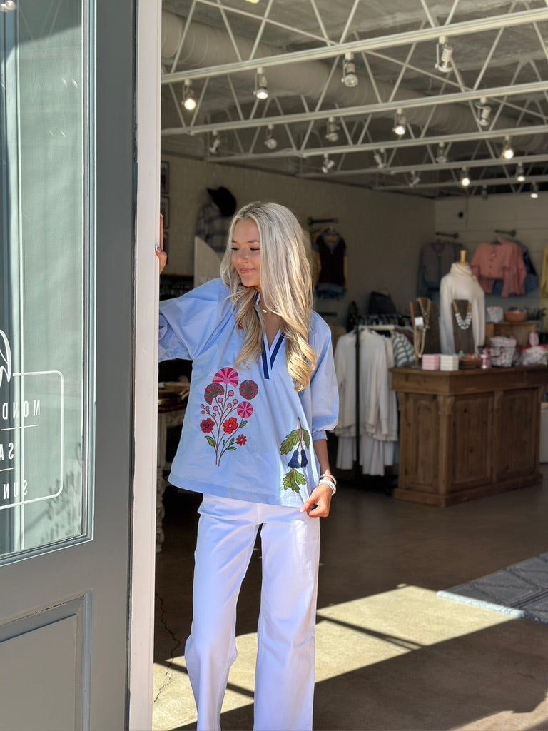 Emily Embroidered top