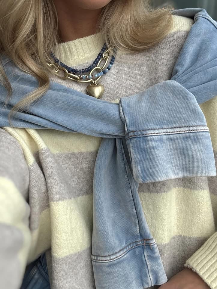 Cirrus Stripe Sweater top