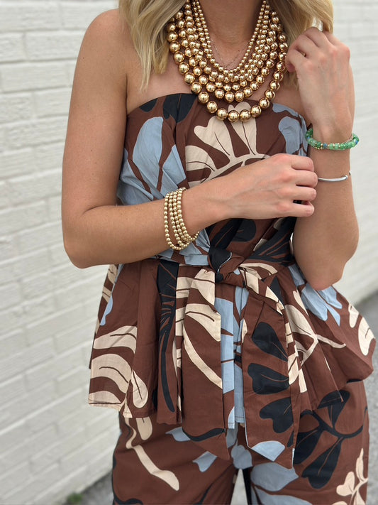 Carrie Strapless top