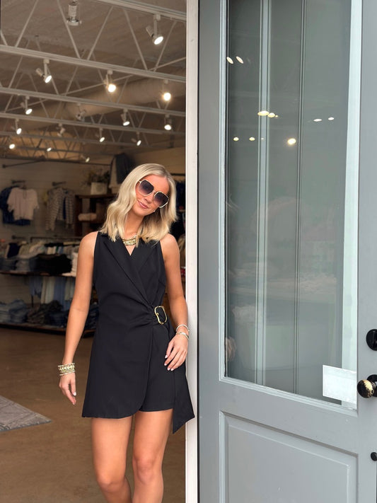 Black Blazer Style romper