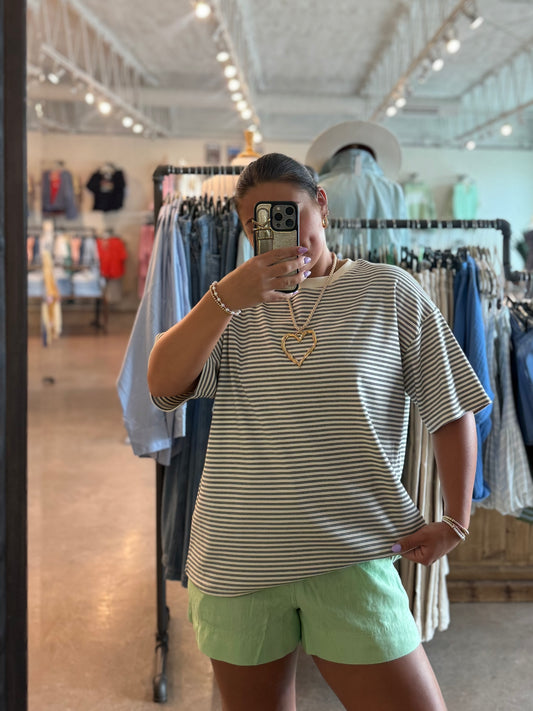 Black and White Striped top