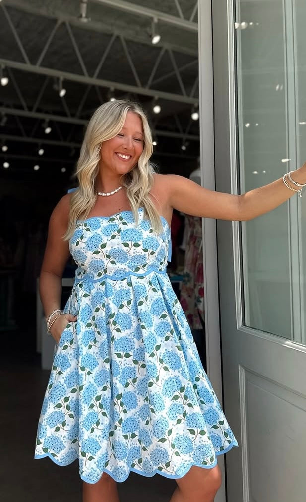 Hadden Hydrangea dress - White