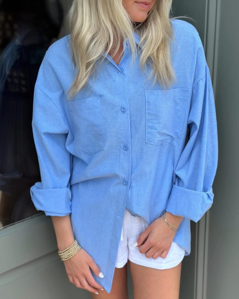 Chelsea Pinstripe top - Blue