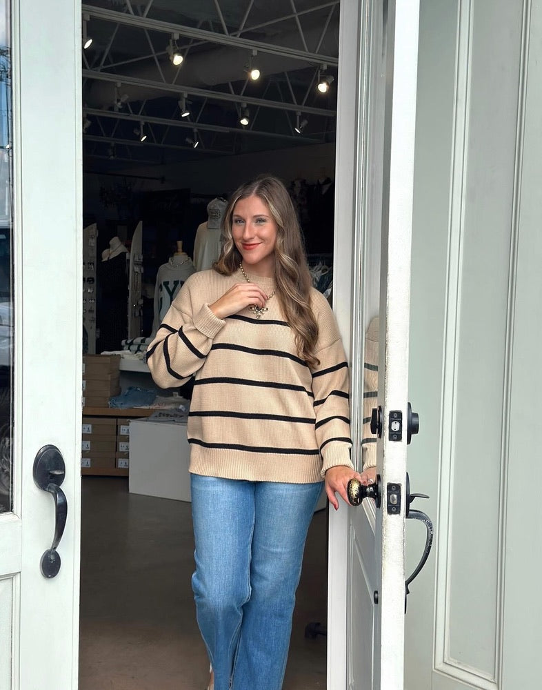 Fall Boyfriend Striped sweater - Main Image