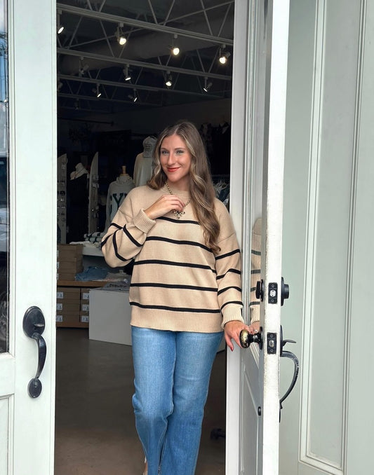 Fall Boyfriend Striped sweater