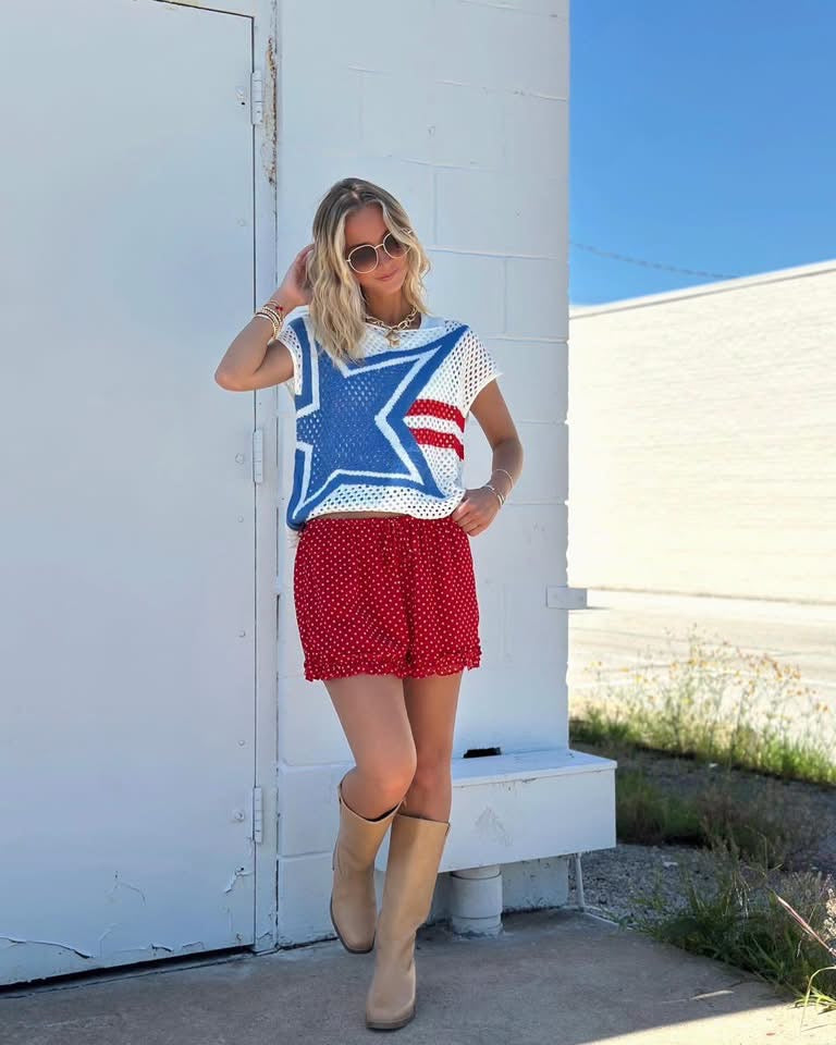Star and Stripe Crochet top